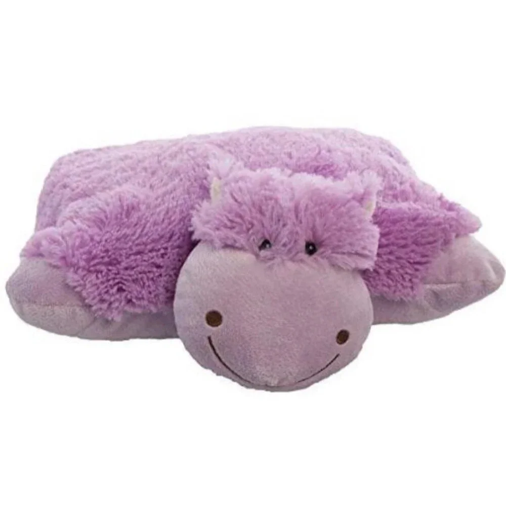 Plush Hippo no name brand Pillow Pet - Lavender